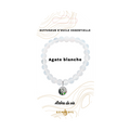 Bracelet diffuseur d'huile essentielle - Agate Blanche