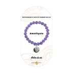 Bracelet diffuseur d'huile essentielle - Améthyste