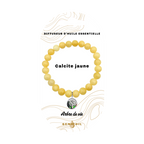 Bracelet diffuseur d'huile essentielle - Calcite jaune