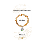Bracelet diffuseur d'huile essentielle - Citrine
