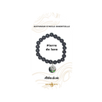 Bracelet diffuseur d'huile essentielle - Pierre de Lave