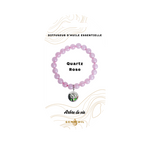 Bracelet diffuseur d'huile essentielle - Quartz Rose