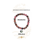 Bracelet diffuseur d'huile essentielle - Rhodonite