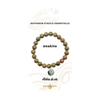 Bracelet diffuseur d'huile essentielle - Unakite